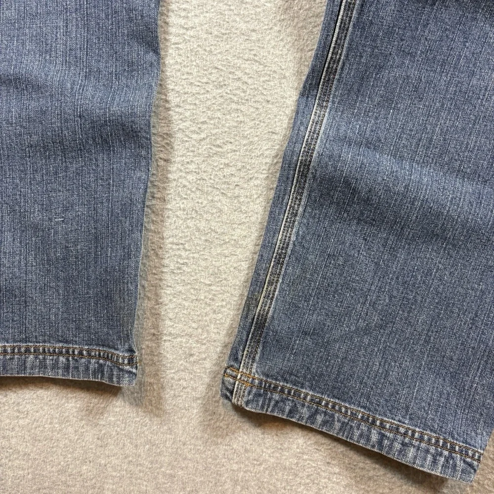 Duluth Trading Co Flex Ballroom Jeans Mens 35x32 Medium Wash Stretch Relaxed Fit